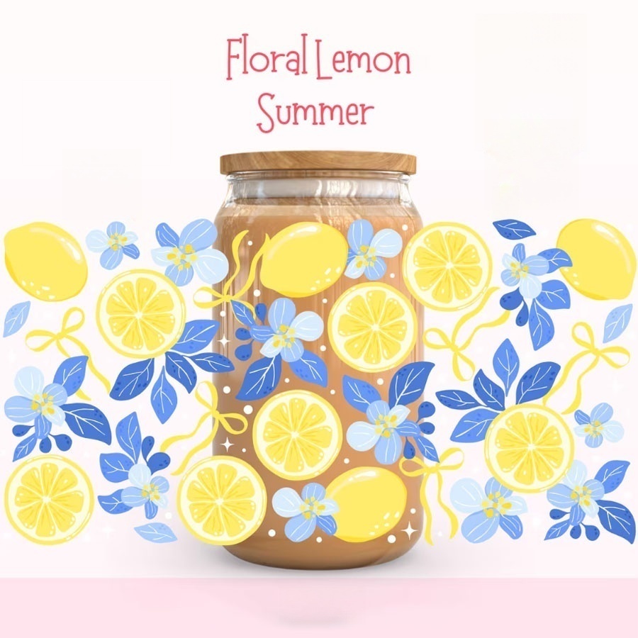 Lemon Floral UV DTF Transfer S - Espresso Shot Glass recension och pris