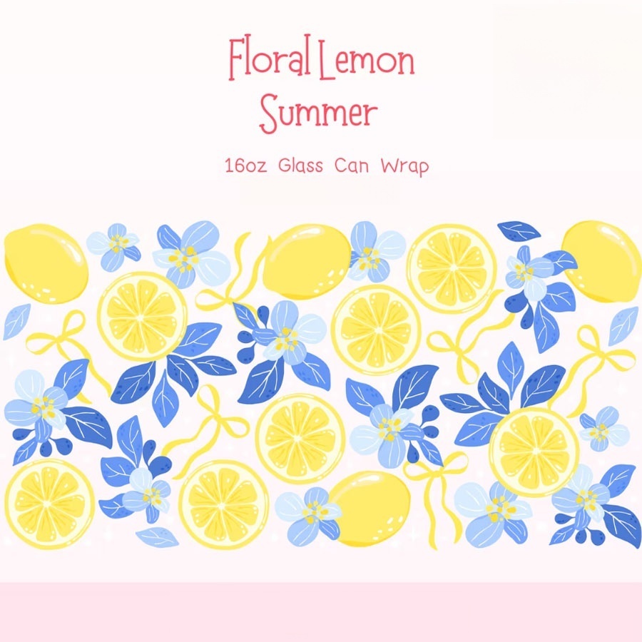 Lemon Floral UV DTF Transfer S - Espresso Shot Glass recension och pris