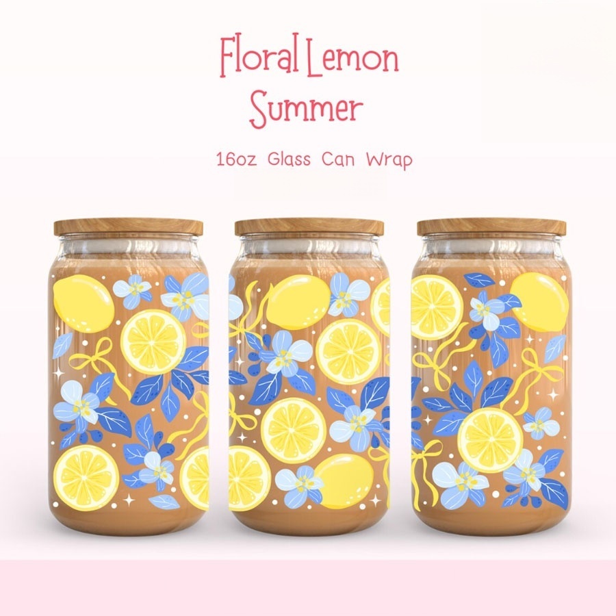 Lemon Floral UV DTF Transfer S - Espresso Shot Glass recension och pris