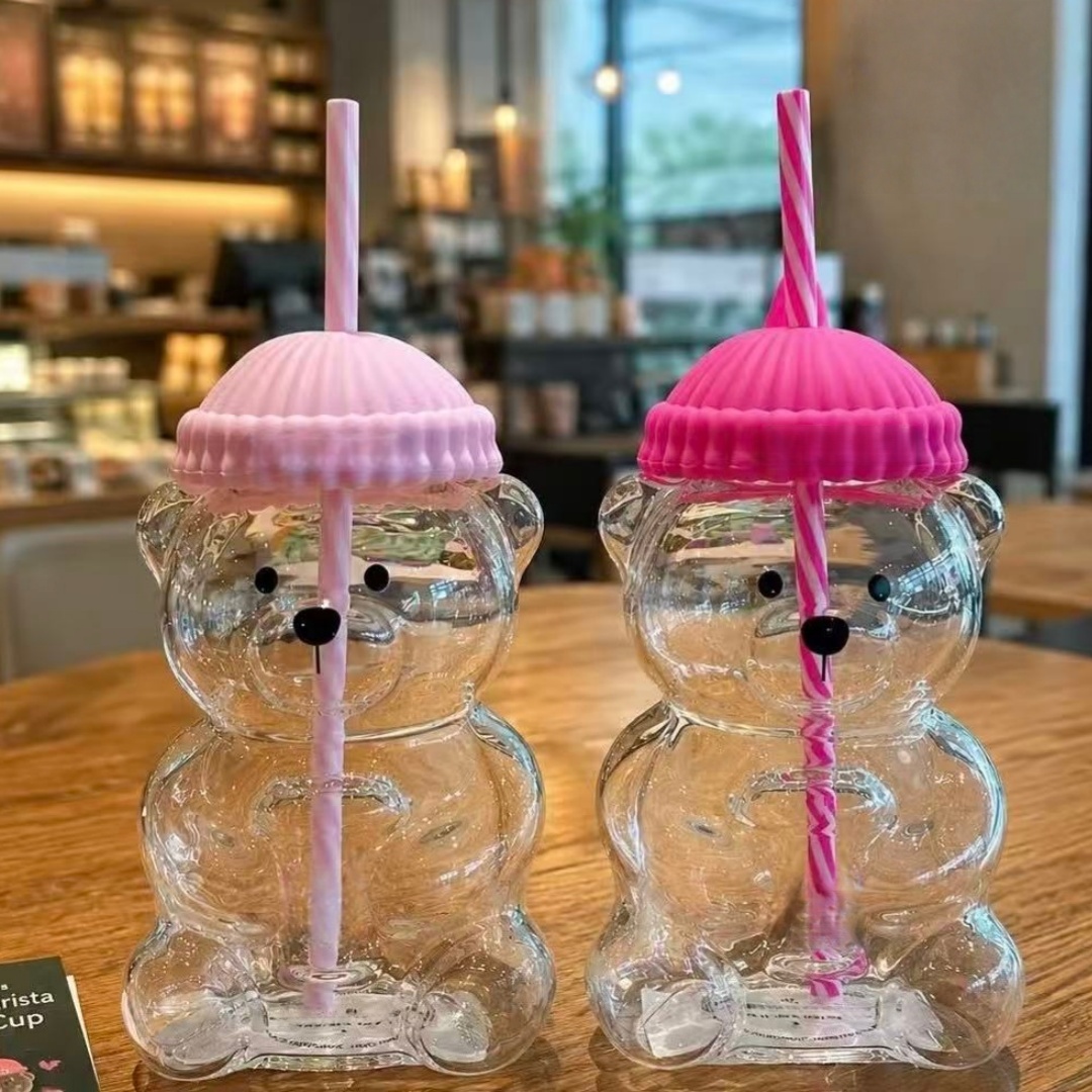 Bk Bear Shaped Glass Straw Cup - Espresso Shot Glass recension och pris