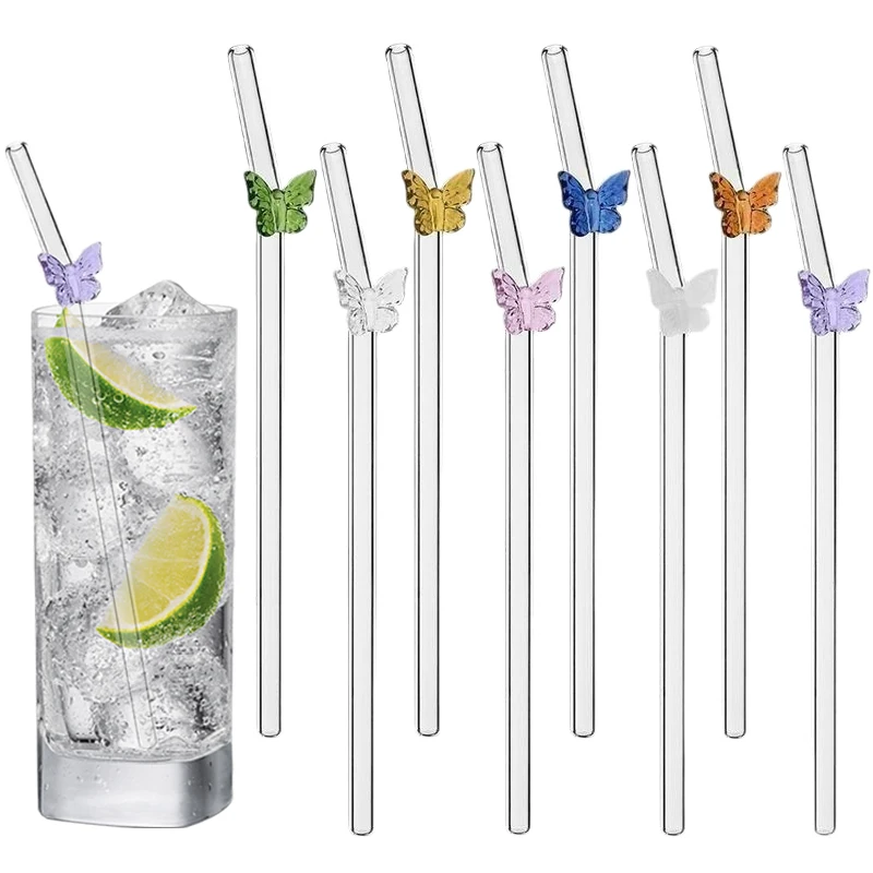 4Pcs Reusable Bow Glass Straws - Espresso Shot Glass recension och pris