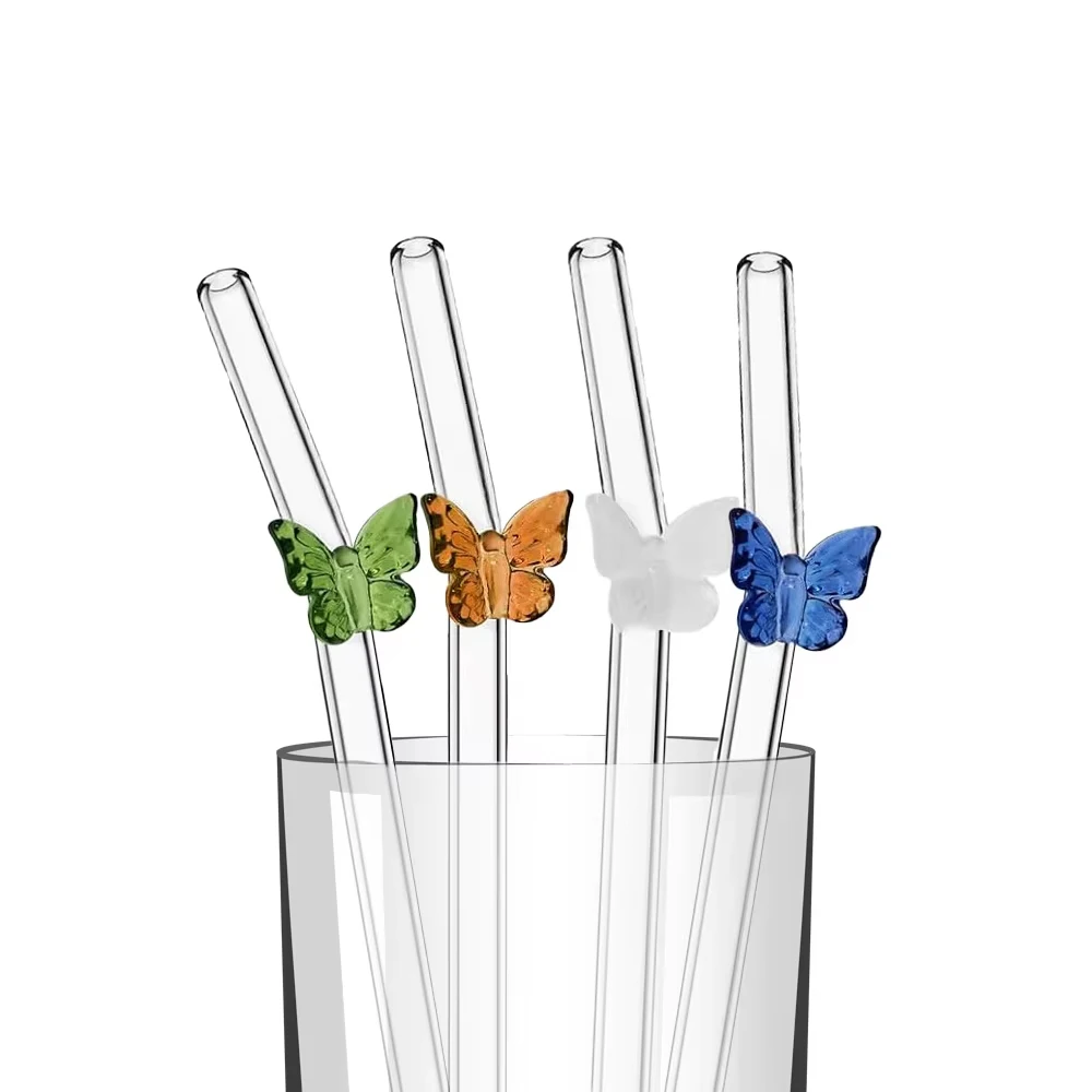 4Pcs Reusable Bow Glass Straws - Espresso Shot Glass recension och pris