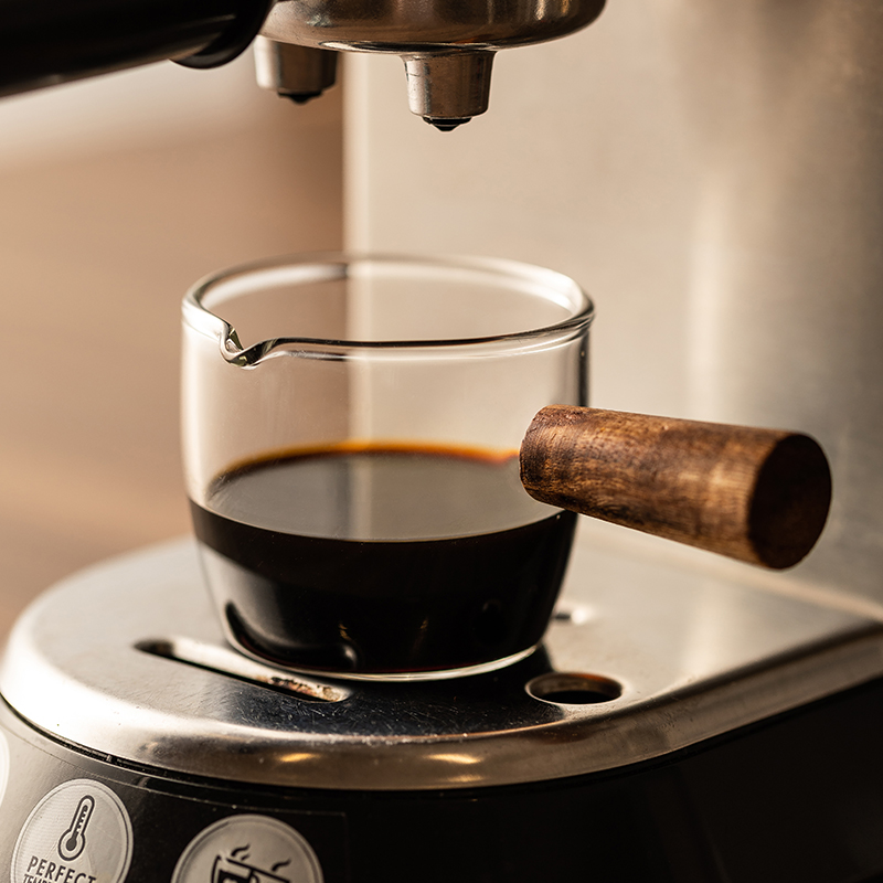 50-250ml Wood Handle Glass Esp - Espresso Shot Glass recension och pris